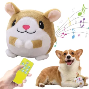 Cartoon Pig Active Moving Pet Plush Toy Washable Talking Moving Dog Ball Toy Pet Bouncing Balls for Dogs Cats