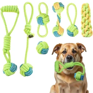 [1/7 Pack] Dog Tug Rope Toys, Strong Durable Chew Toys for Aggressive Chewers, Interactive Fetch Toys for All Size Dogs