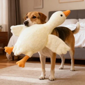 50cm Soft Goose Plush Toy for Cats Dogs Relax Pet Companion Anxiety-Relieving Dog Buddy Energy Release Gift for Pets