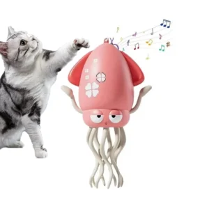 Interactive Cat Toy Electric Automatic Moving Dancing Octopus Sound and Light Pet Toys Cartoon Interactive Cat Toy